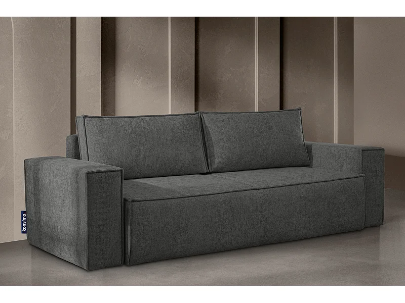 Sofa 3 Sitzer - mit Schlaffunktion - Modern - silber - NAPI II