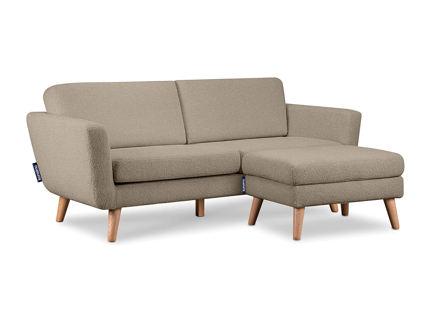Skandinavisches  Sofa 3 Sitzer - Braun - TAGIO