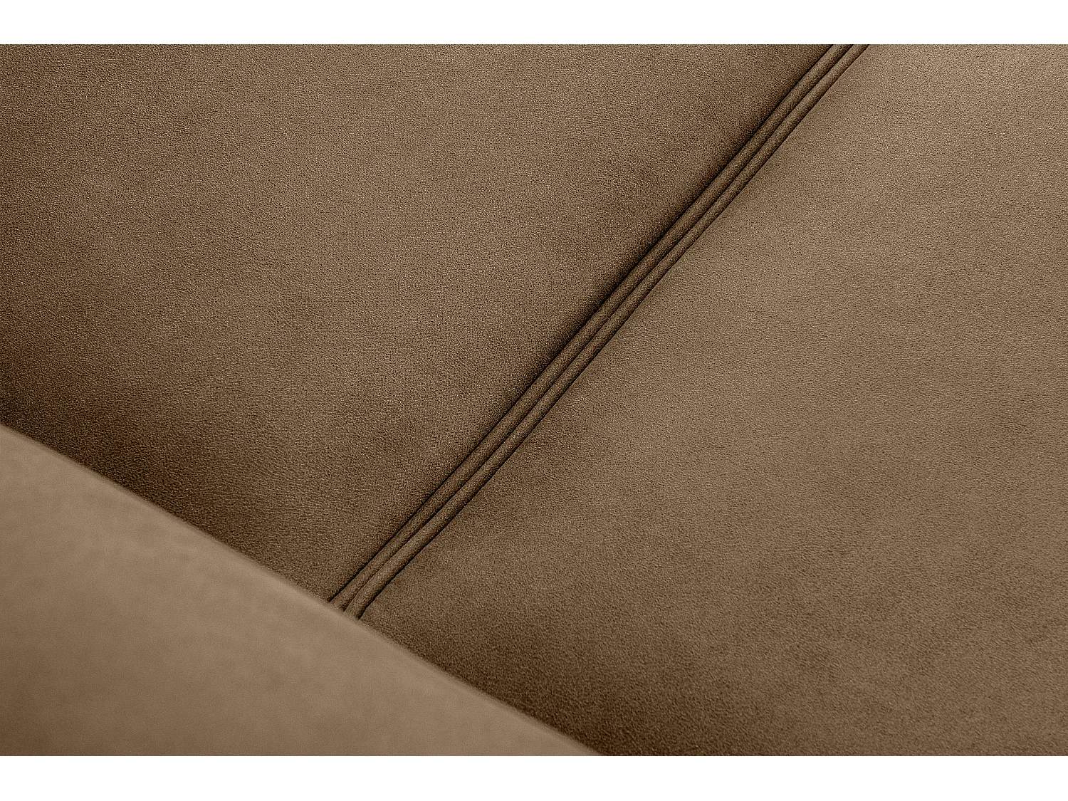 Sofa - 2 Sitzer im zeitlosen Design - in Lederoptik - hellbraun - TERSO