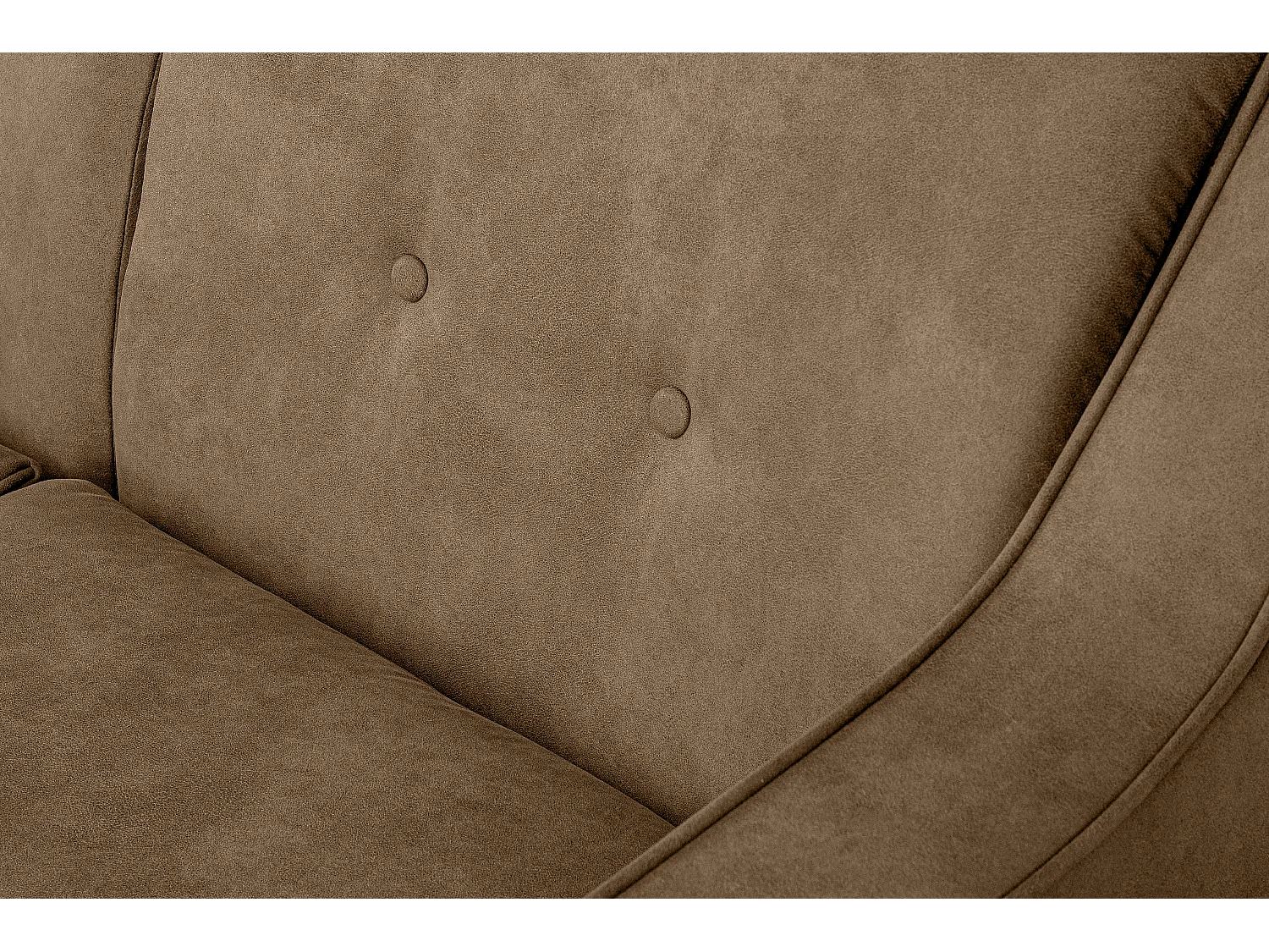 Sofa - 2 Sitzer im zeitlosen Design - in Lederoptik - hellbraun - TERSO