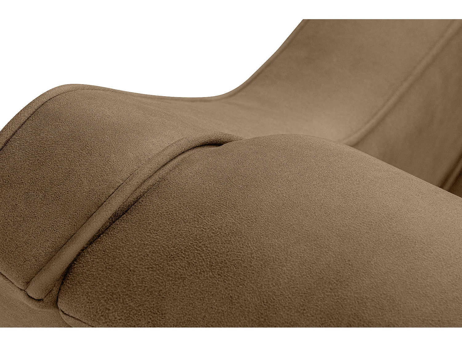 Sofa - 2 Sitzer im zeitlosen Design - in Lederoptik - hellbraun - TERSO