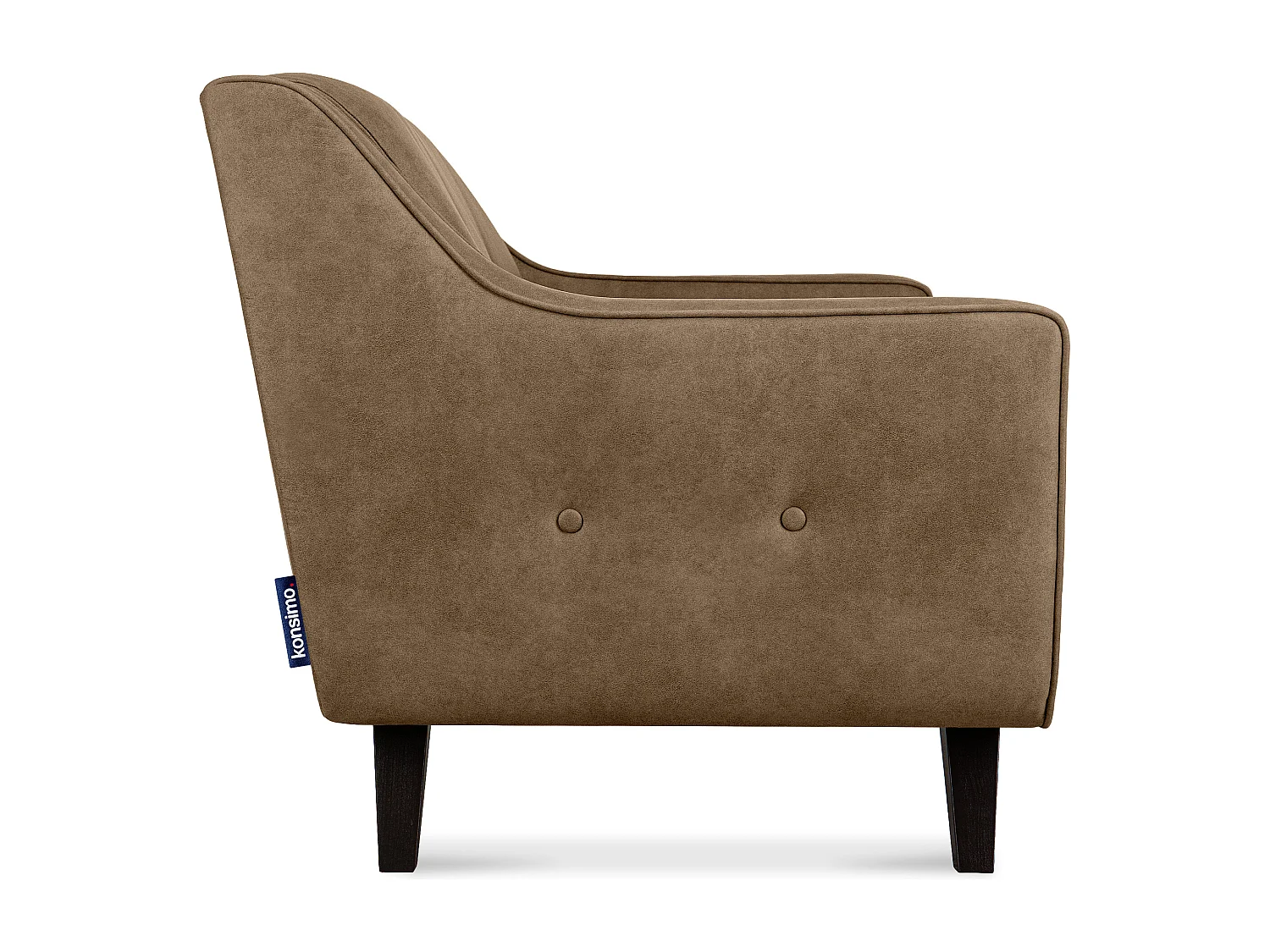 Sofa - 2 Sitzer im zeitlosen Design - in Lederoptik - hellbraun - TERSO