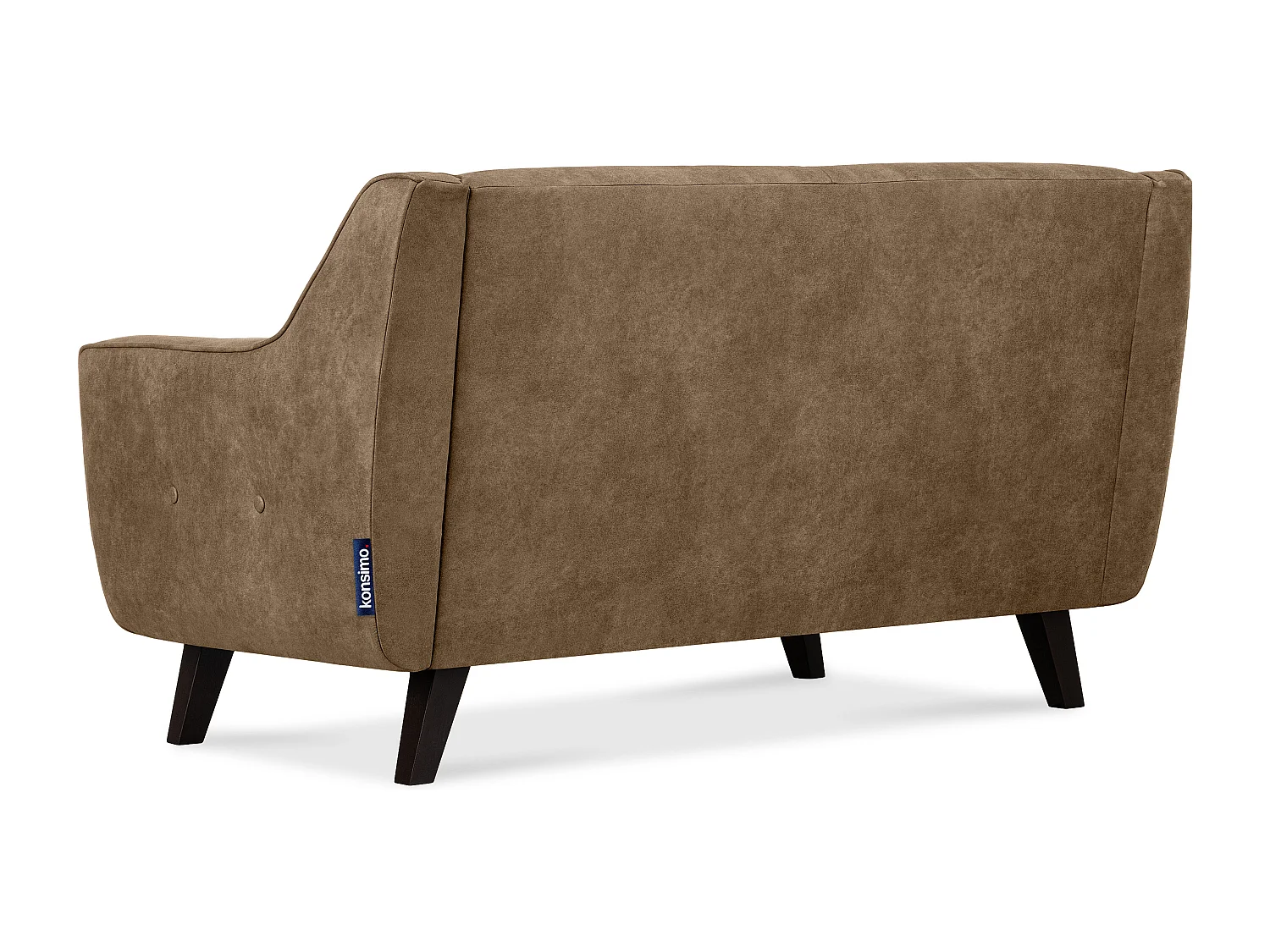 Sofa - 2 Sitzer im zeitlosen Design - in Lederoptik - hellbraun - TERSO