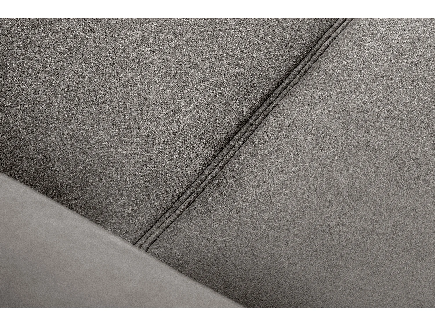 Sofa - 2 Sitzer im zeitlosen Design - in Lederoptik - grau - TERSO