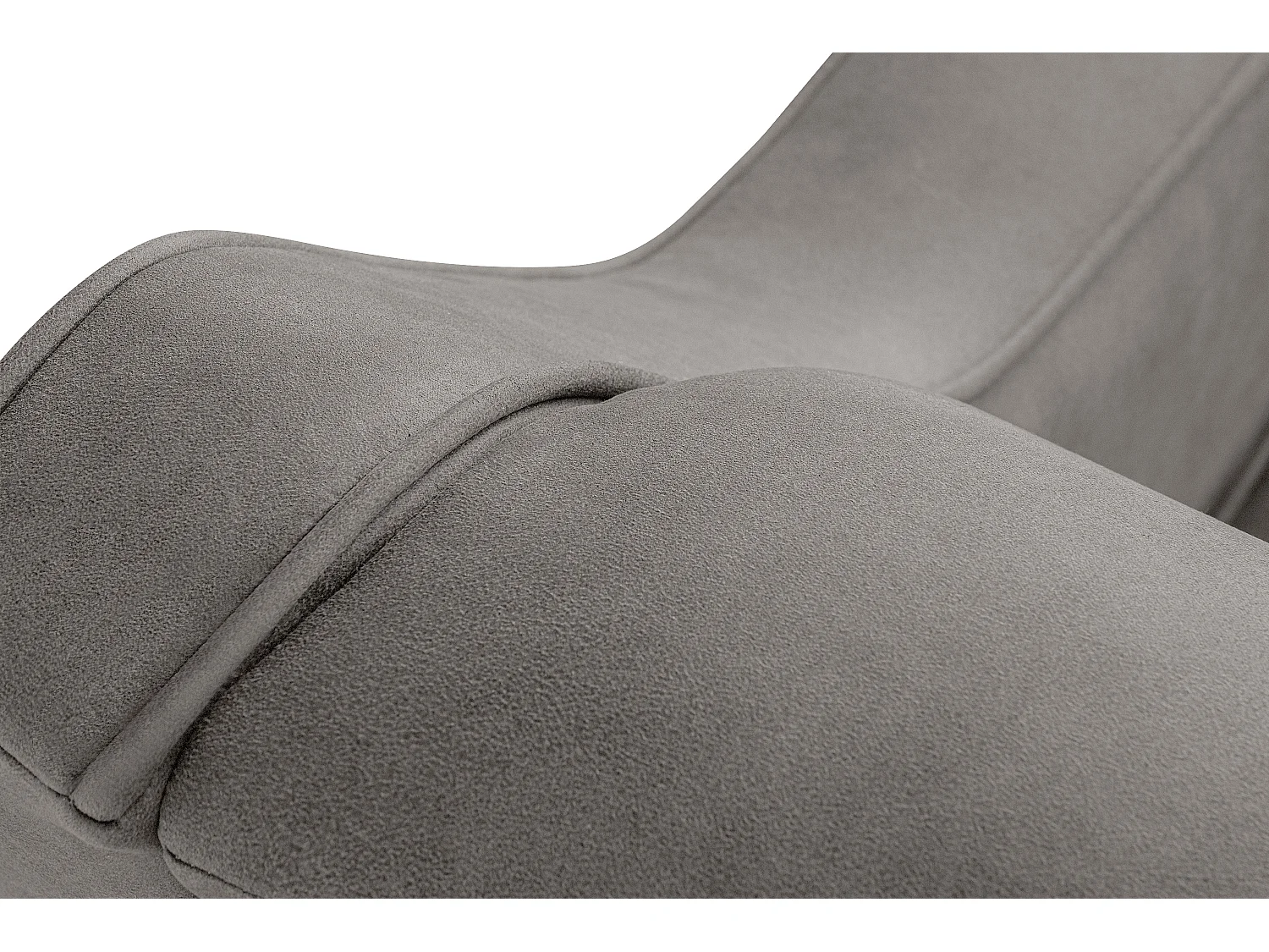 Sofa - 2 Sitzer im zeitlosen Design - in Lederoptik - grau - TERSO