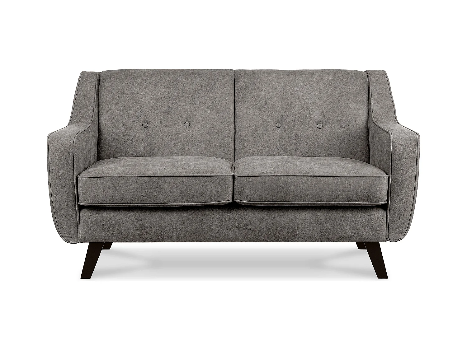 Canapé - 2 places au design intemporel - en aspect cuir - gris - TERSO
