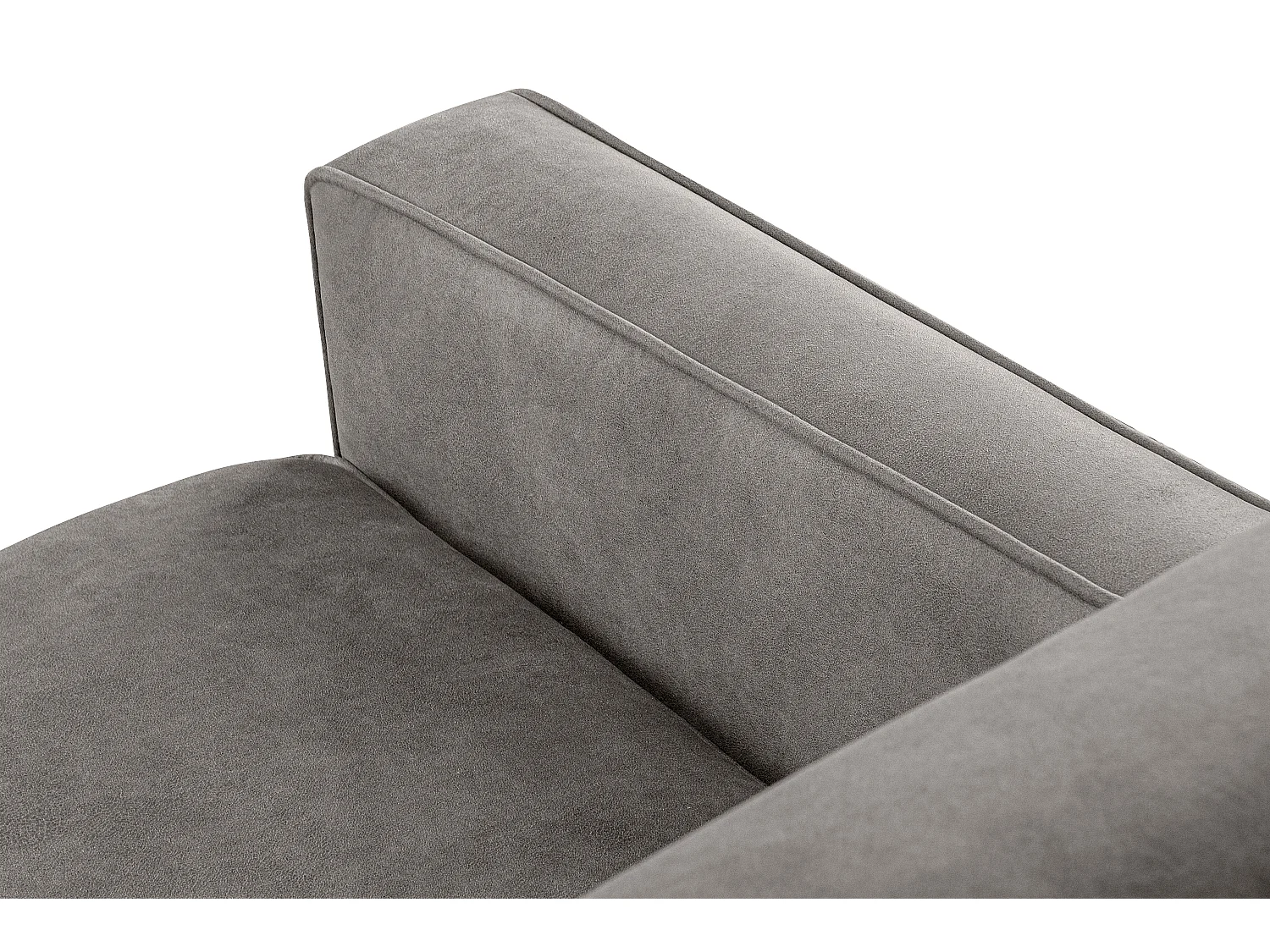 Sofa - 2 Sitzer im zeitlosen Design - in Lederoptik - grau - TERSO