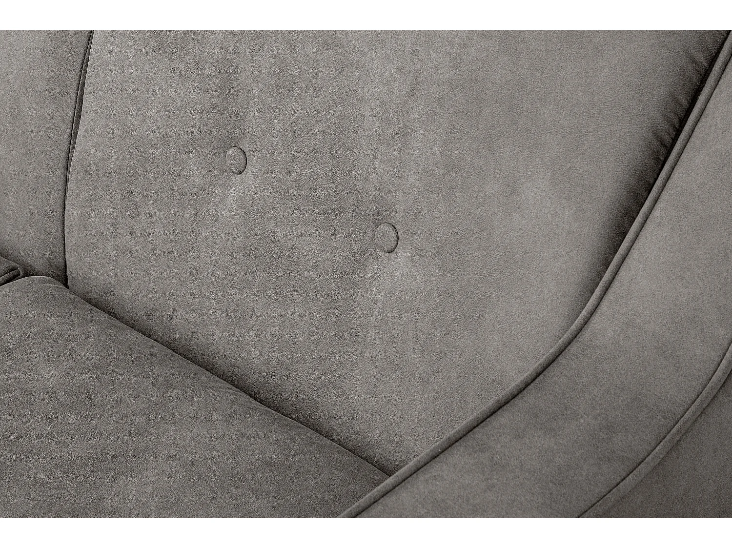 Sofa - 2 Sitzer im zeitlosen Design - in Lederoptik - grau - TERSO