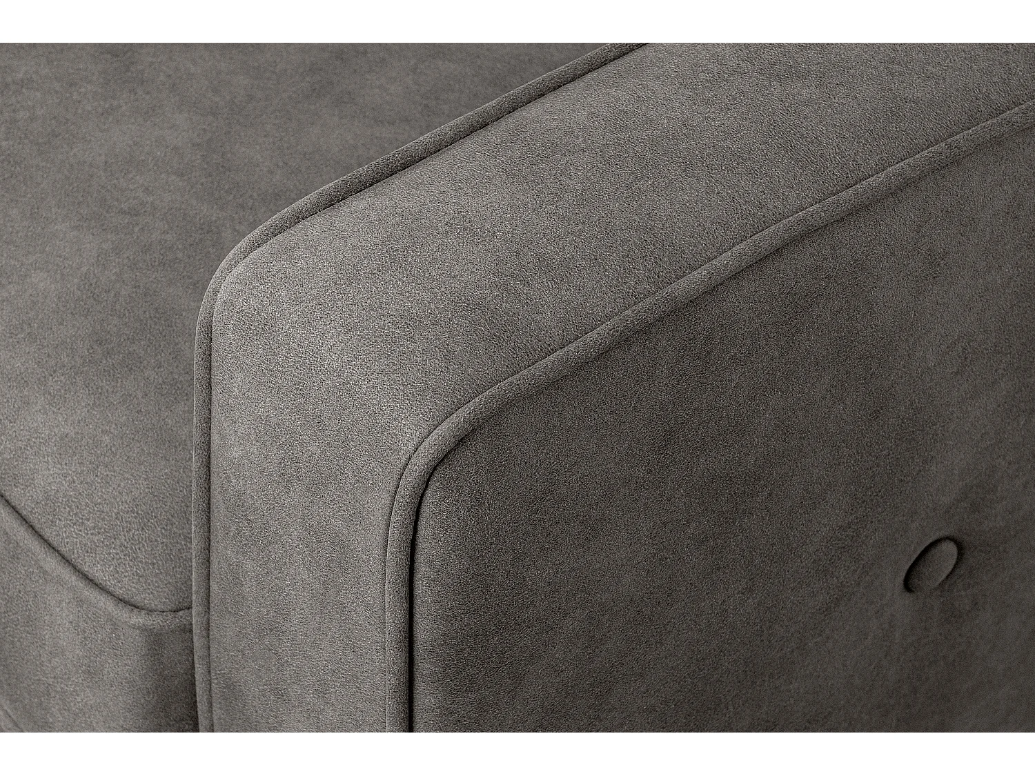 Sofa - 2 Sitzer im zeitlosen Design - in Lederoptik - grau - TERSO