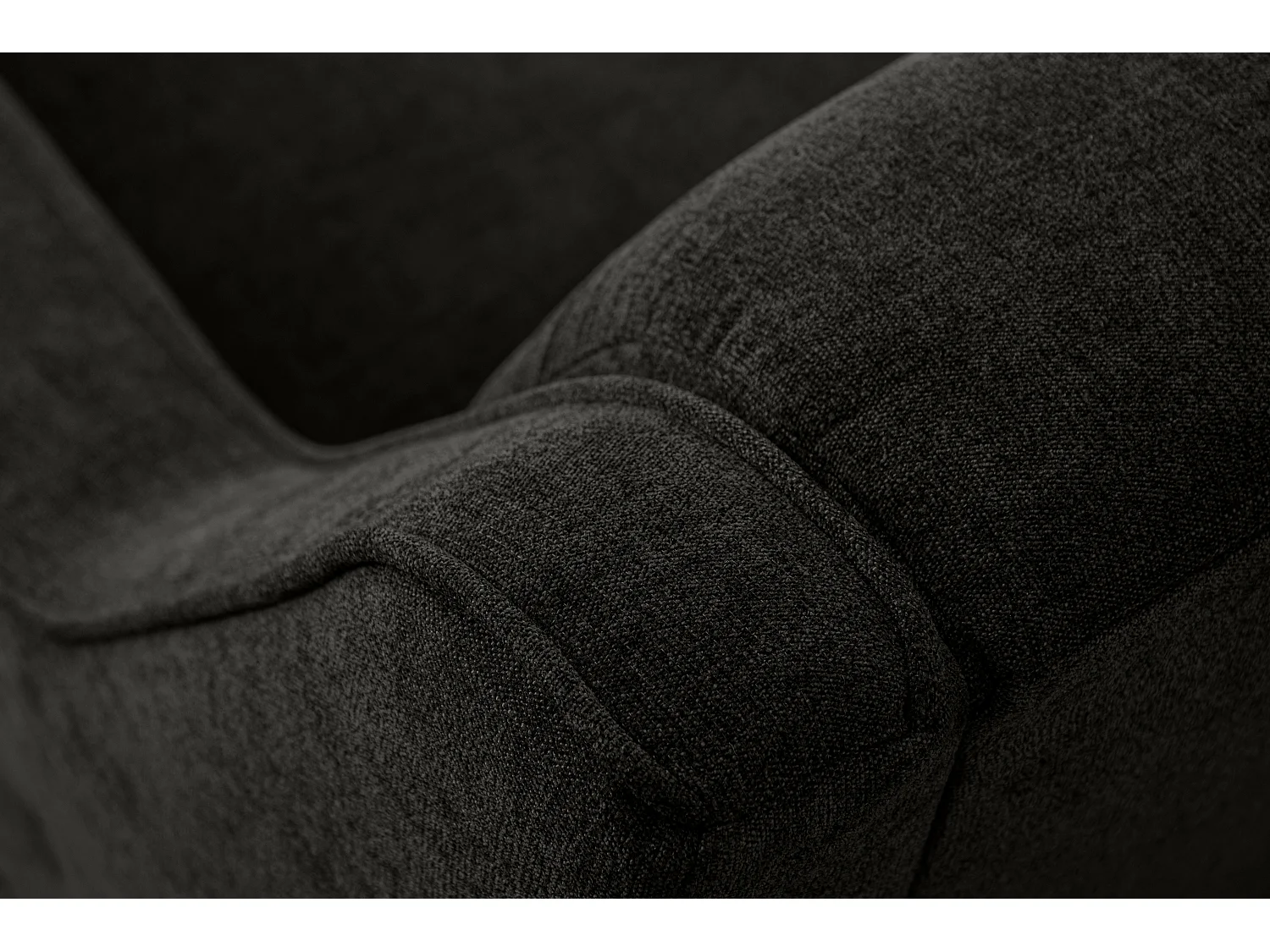 Sofa - 2 Sitzer im zeitlosen Design - Velours-Bezug - grau - TERSO