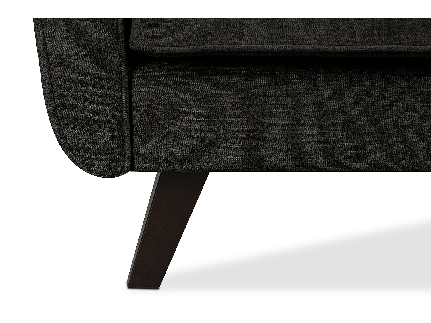 Sofa - 2 Sitzer im zeitlosen Design - Velours-Bezug - grau - TERSO