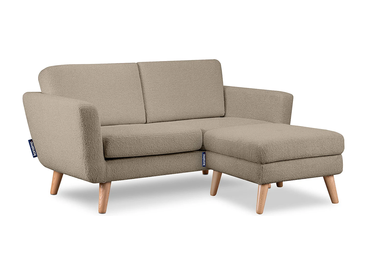 Sofa mit Armlehnen - Braun - TAGIO