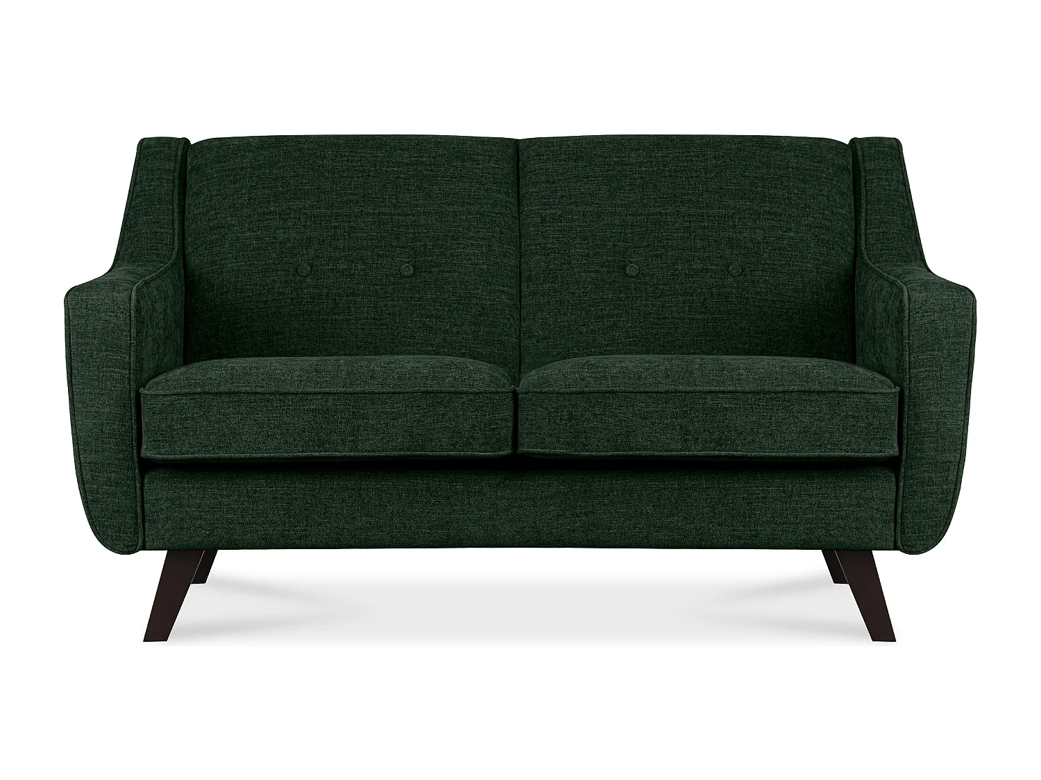 Sofa - 2 Sitzer im zeitlosen Design - Velours-Bezug - blau - TERSO