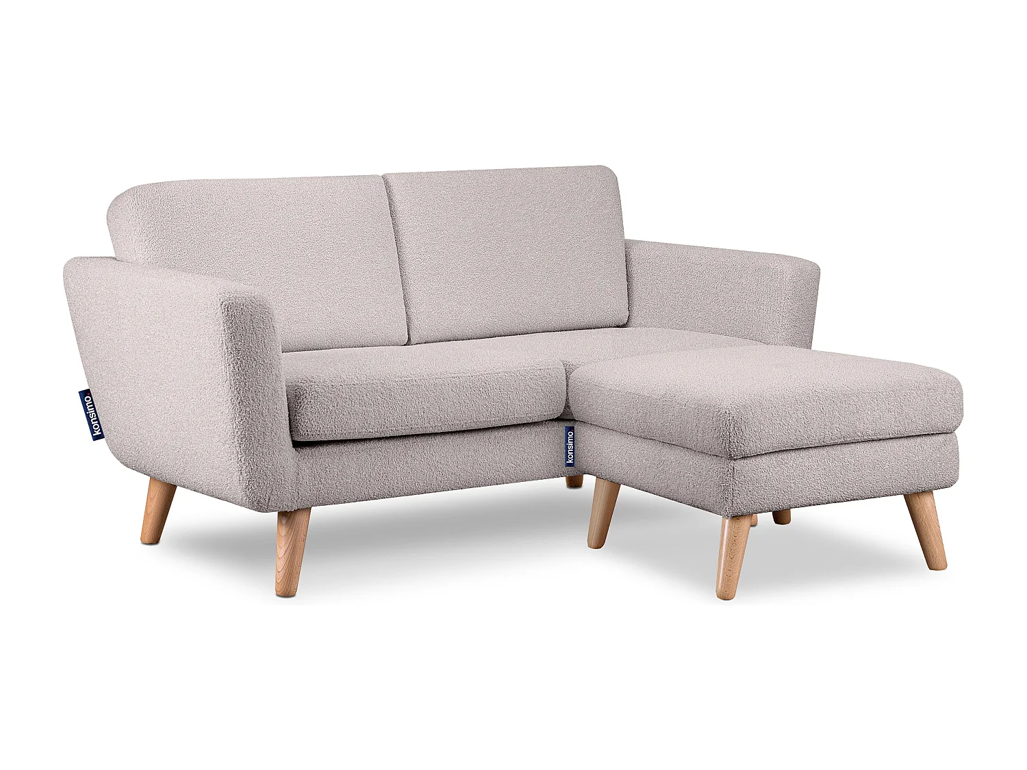 Sofa mit Armlehnen - Hellgrau - TAGIO