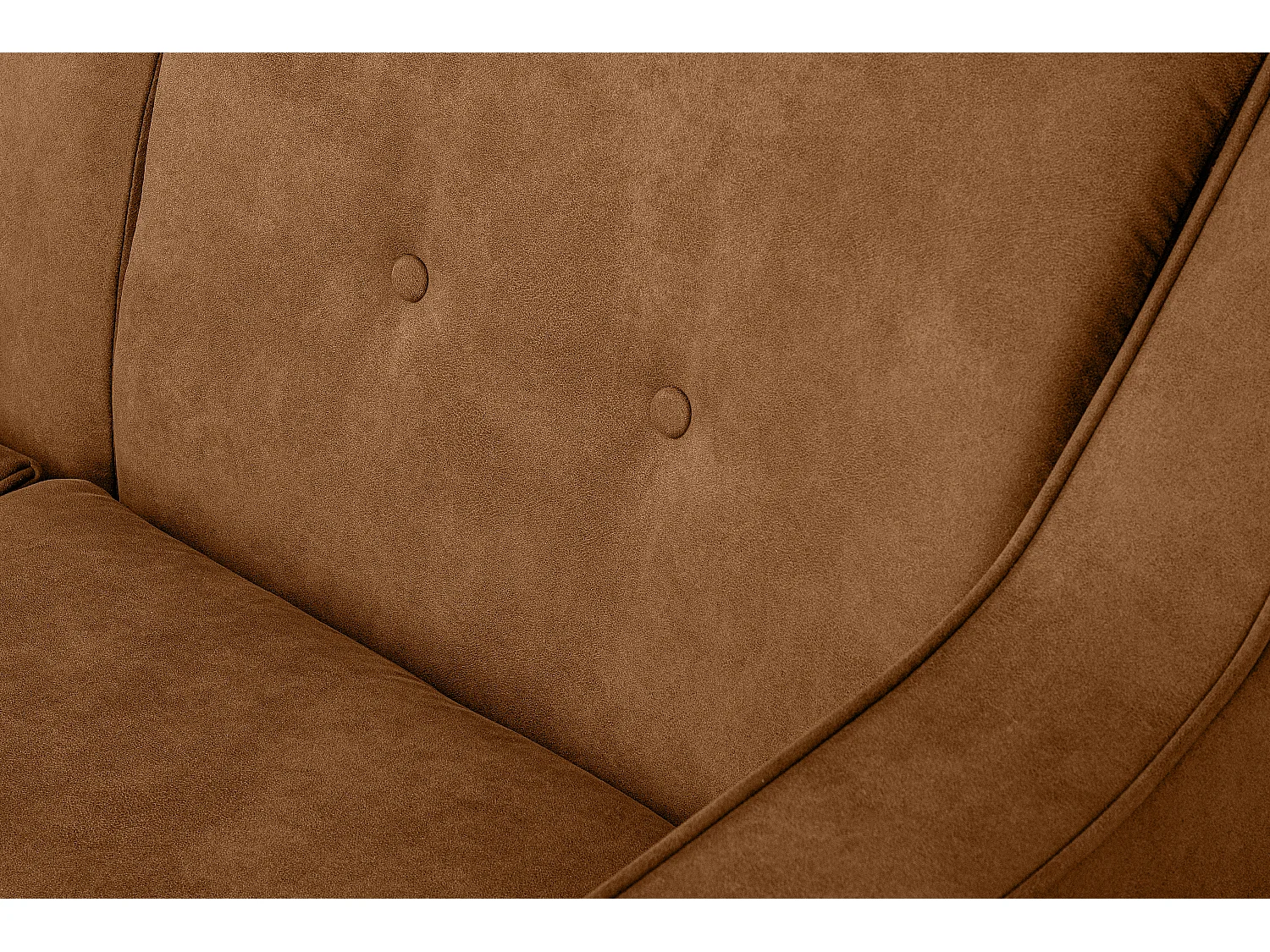 Sofa - 2 Sitzer im zeitlosen Design - in Lederoptik - rotbraun - TERSO