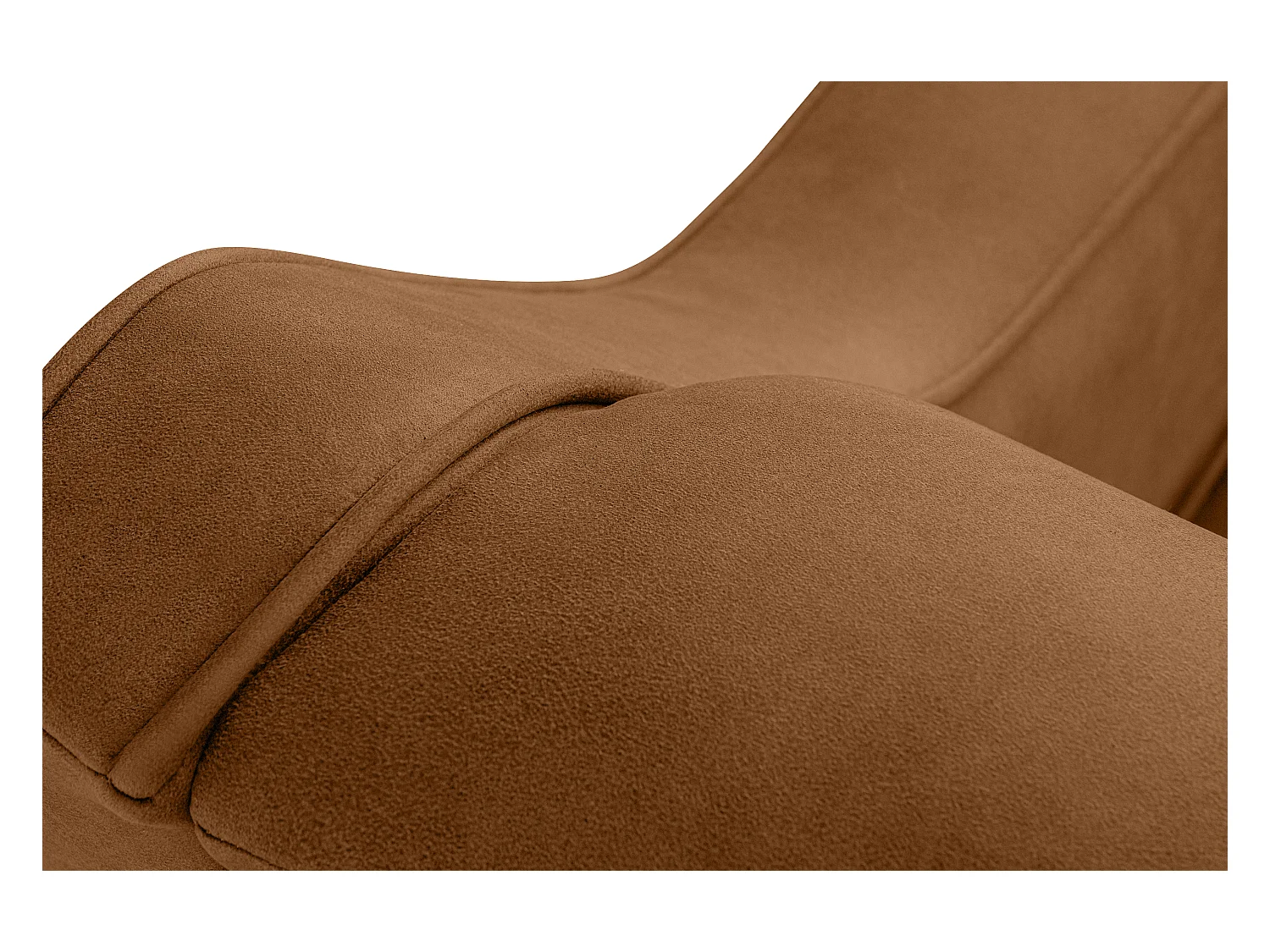 Sofa - 2 Sitzer im zeitlosen Design - in Lederoptik - rotbraun - TERSO