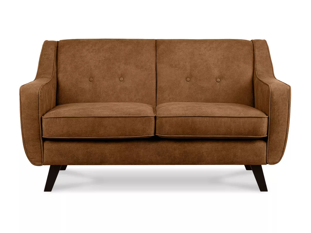 Kauf Unique Sofa - 2 Sitzer im zeitlosen Design - in Lederoptik - rotbraun - TERSO