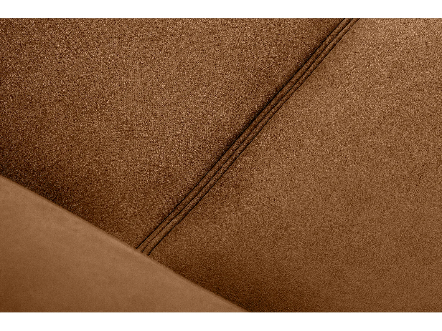 Sofa - 2 Sitzer im zeitlosen Design - in Lederoptik - rotbraun - TERSO