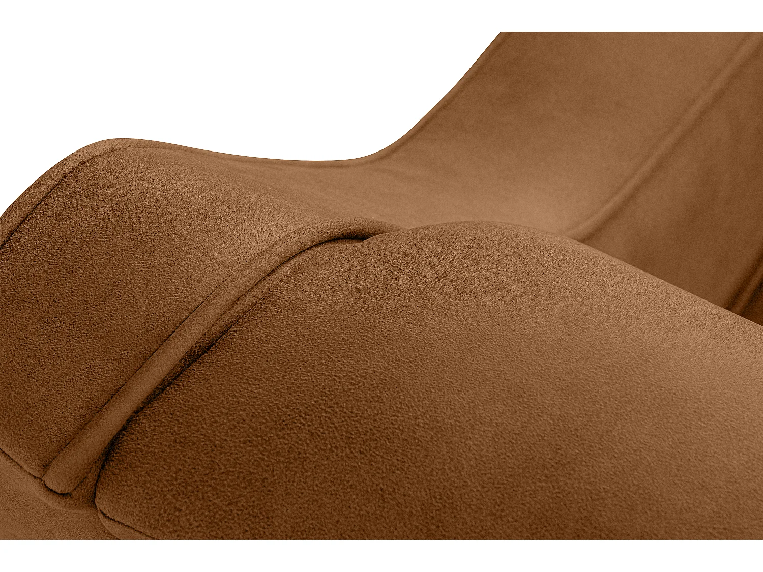 Sofa - 2 Sitzer im zeitlosen Design - in Lederoptik - rotbraun - TERSO