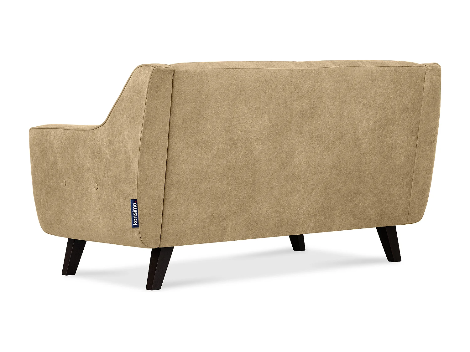 Sofa - 2 Sitzer im zeitlosen Design - in Lederoptik - hellbeige - TERSO