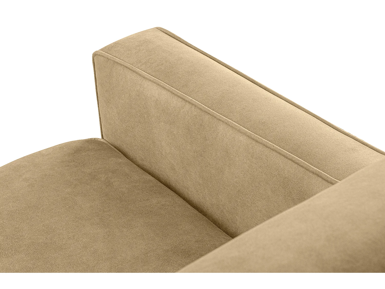 Sofa - 2 Sitzer im zeitlosen Design - in Lederoptik - hellbeige - TERSO
