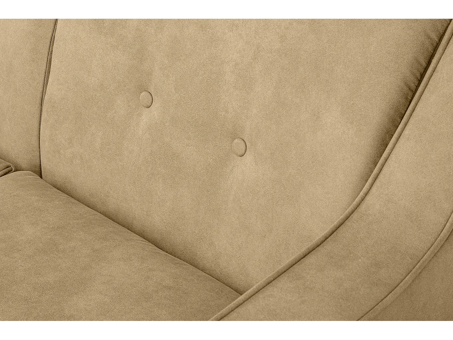 Sofa - 2 Sitzer im zeitlosen Design - in Lederoptik - hellbeige - TERSO