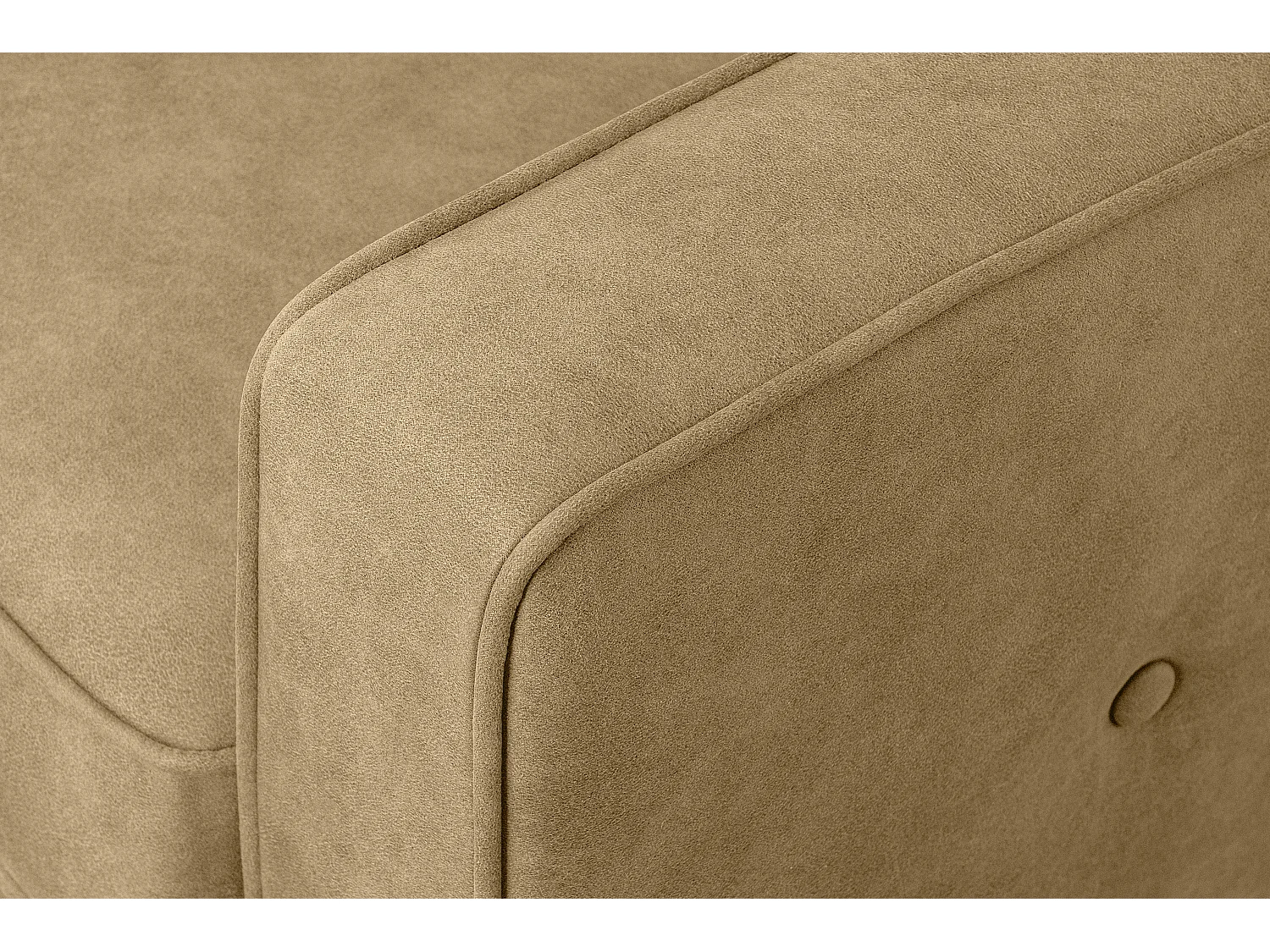 Sofa - 2 Sitzer im zeitlosen Design - in Lederoptik - hellbeige - TERSO