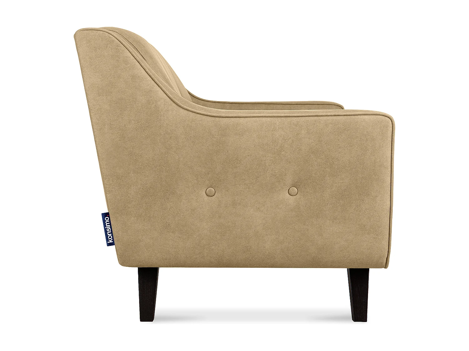 Sofa - 2 Sitzer im zeitlosen Design - in Lederoptik - hellbeige - TERSO