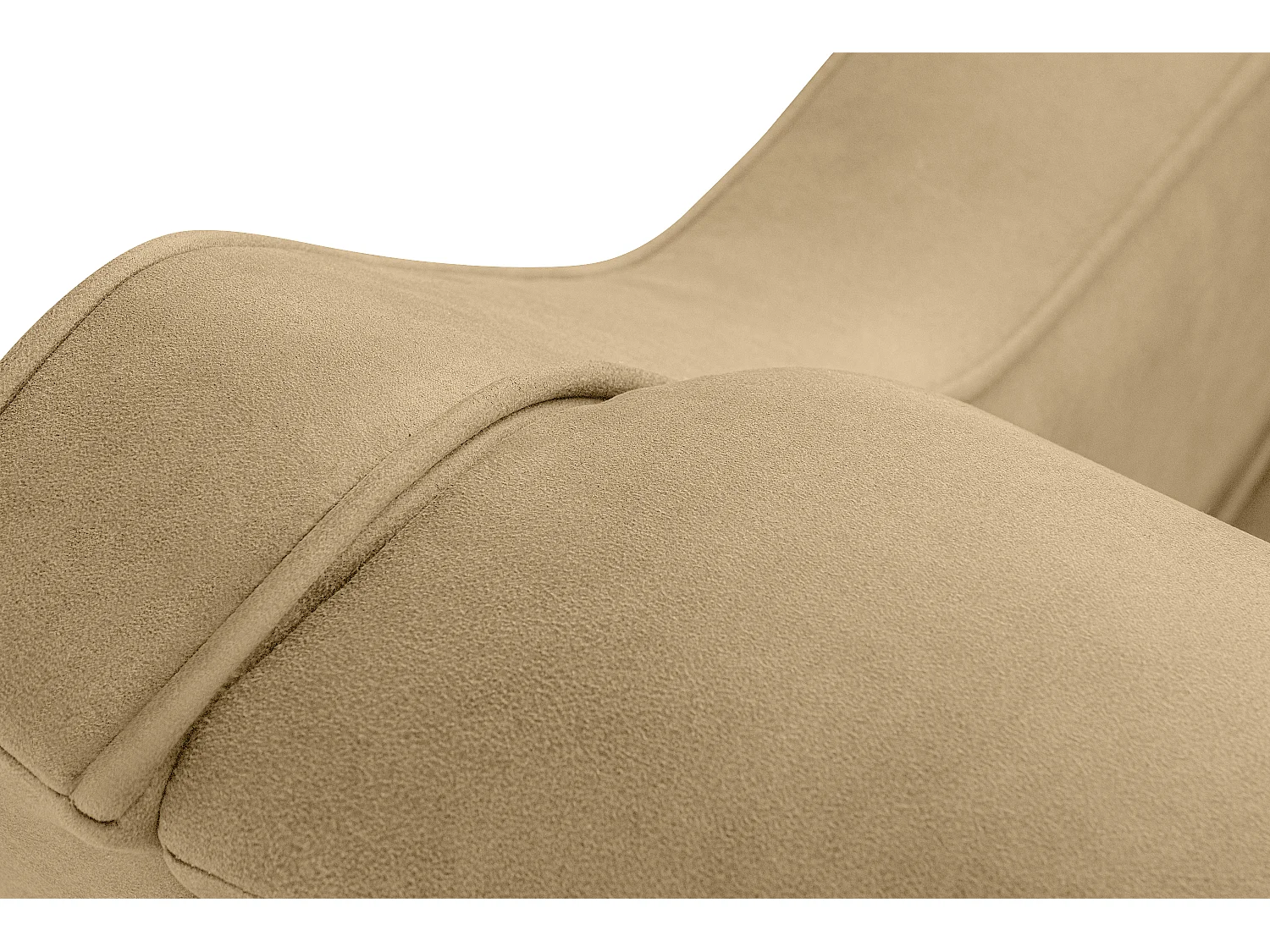 Sofa - 2 Sitzer im zeitlosen Design - in Lederoptik - hellbeige - TERSO