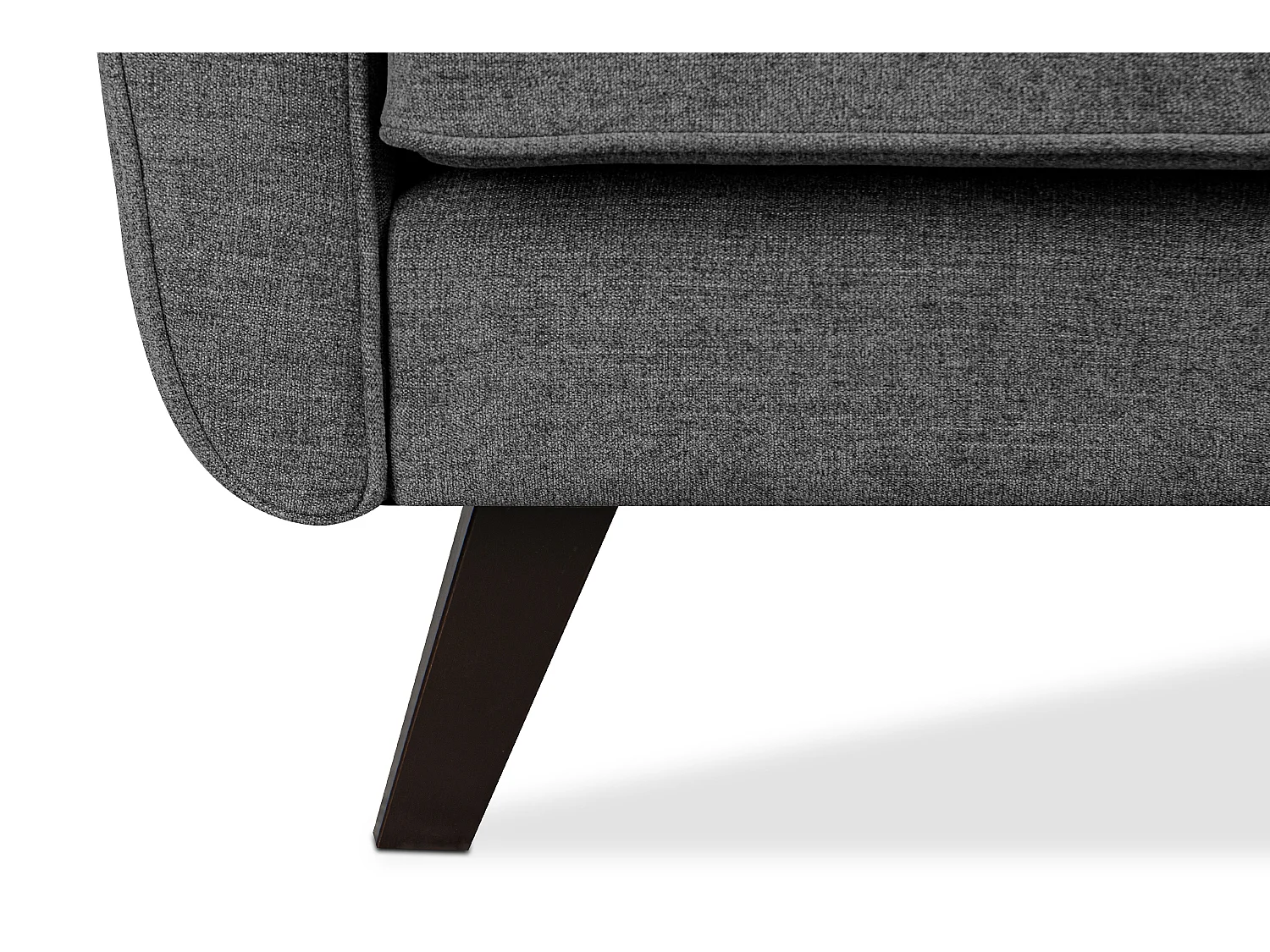 Sofa - 2 Sitzer im zeitlosen Design - Velours-Bezug - silber - TERSO