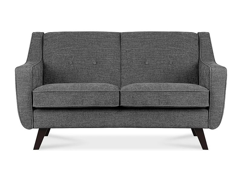 Canapé - 2 places au design intemporel - revêtement velours - argenté - TERSO