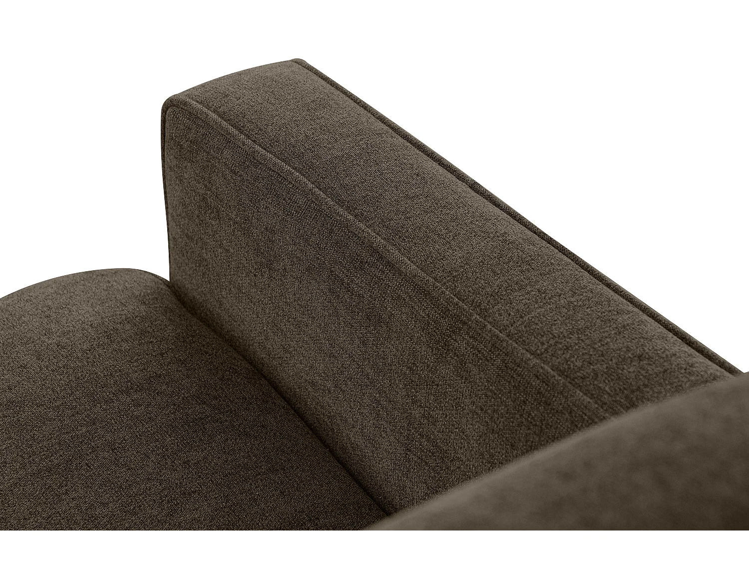 Sofa - 2 Sitzer im zeitlosen Design - Velours-Bezug - braun - TERSO