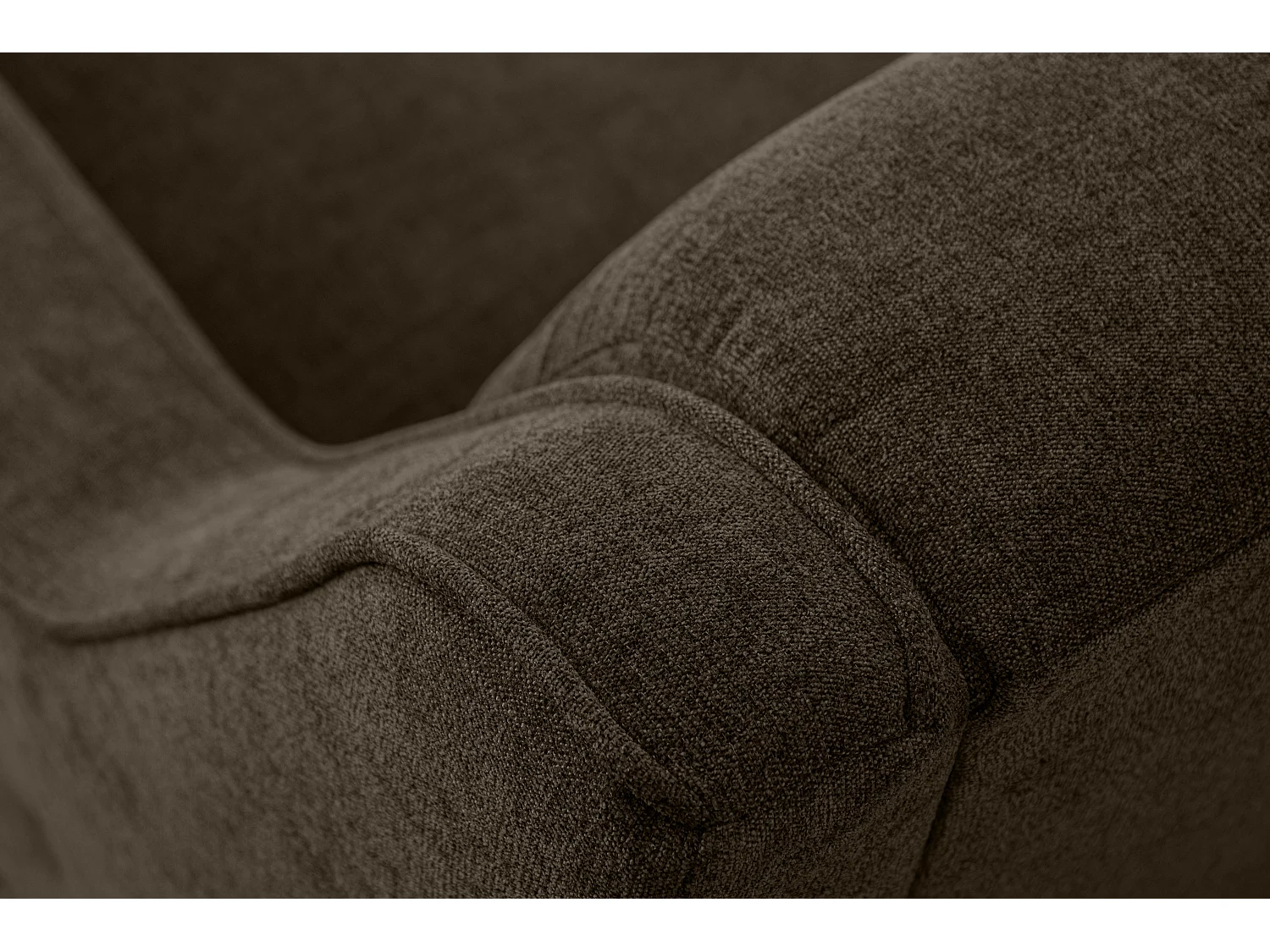 Sofa - 2 Sitzer im zeitlosen Design - Velours-Bezug - braun - TERSO