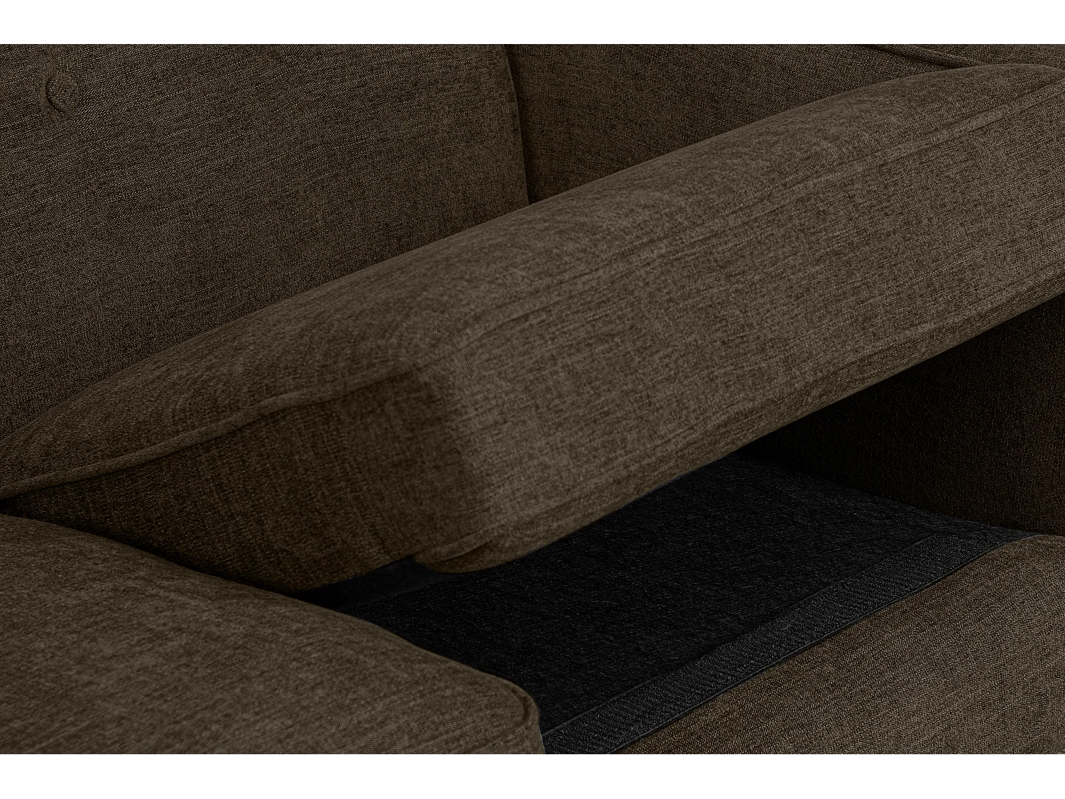 Sofa - 2 Sitzer im zeitlosen Design - Velours-Bezug - braun - TERSO