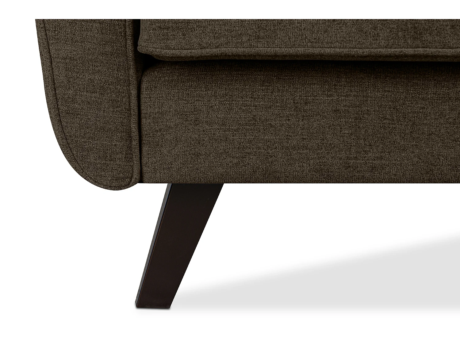 Sofa - 2 Sitzer im zeitlosen Design - Velours-Bezug - braun - TERSO