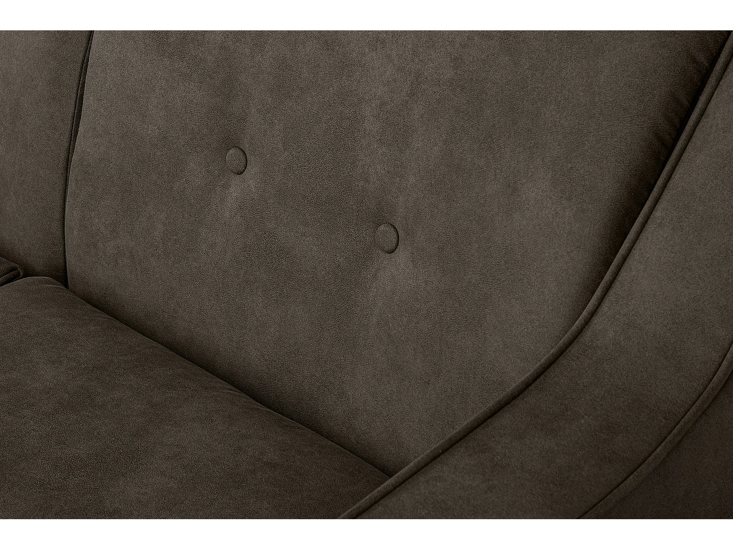 Sofa - 2 Sitzer im zeitlosen Design - in Lederoptik - graubraun - TERSO