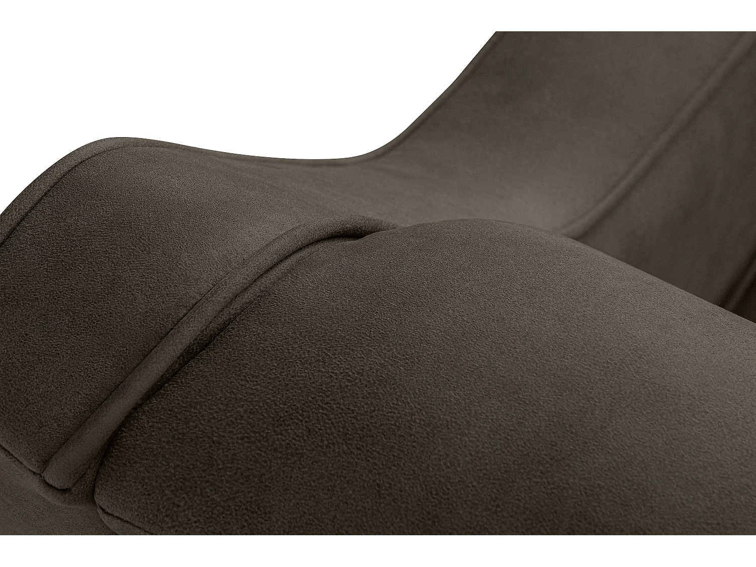 Sofa - 2 Sitzer im zeitlosen Design - in Lederoptik - graubraun - TERSO