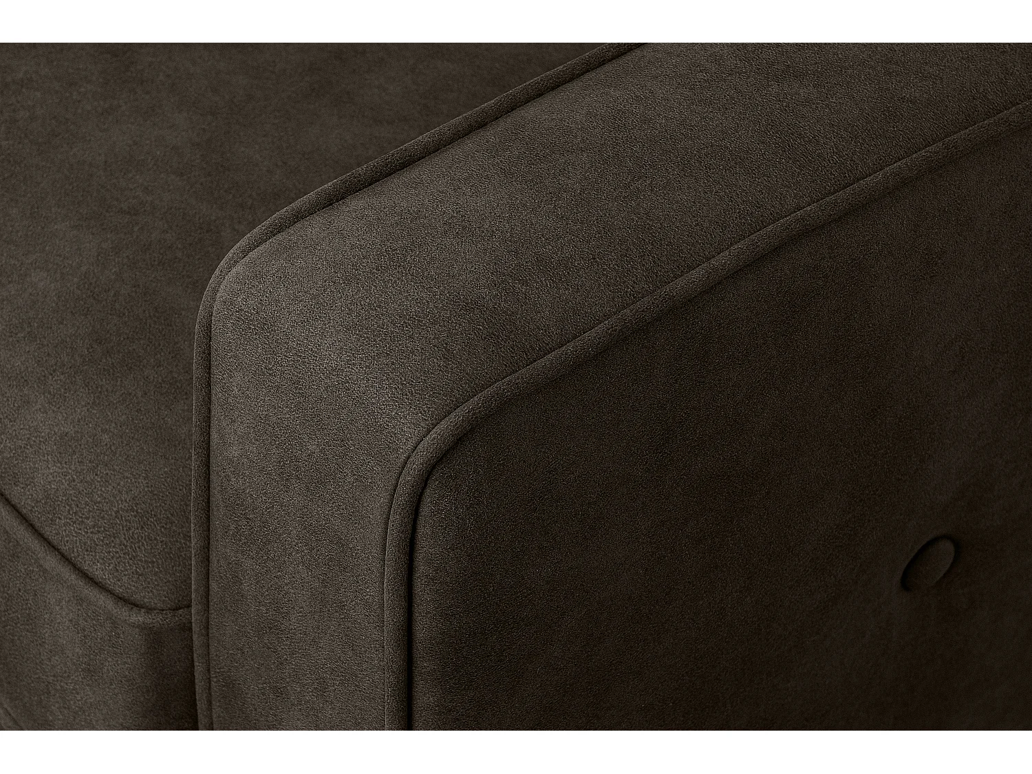 Sofa - 2 Sitzer im zeitlosen Design - in Lederoptik - graubraun - TERSO