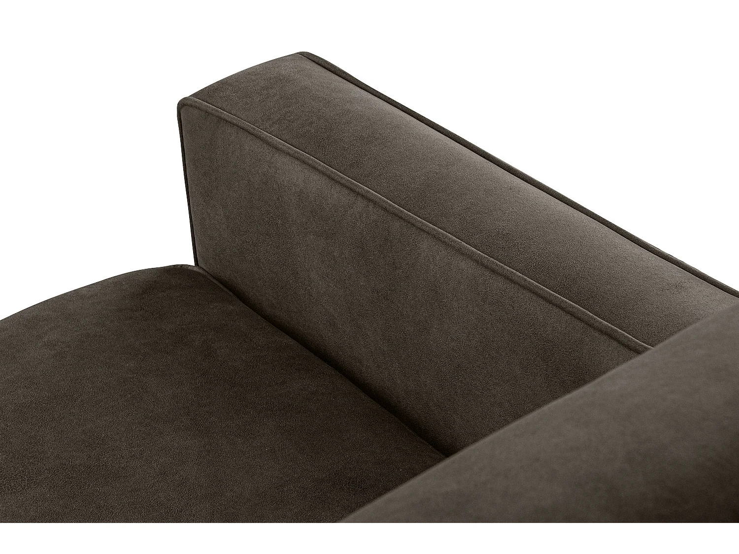 Sofa - 2 Sitzer im zeitlosen Design - in Lederoptik - graubraun - TERSO