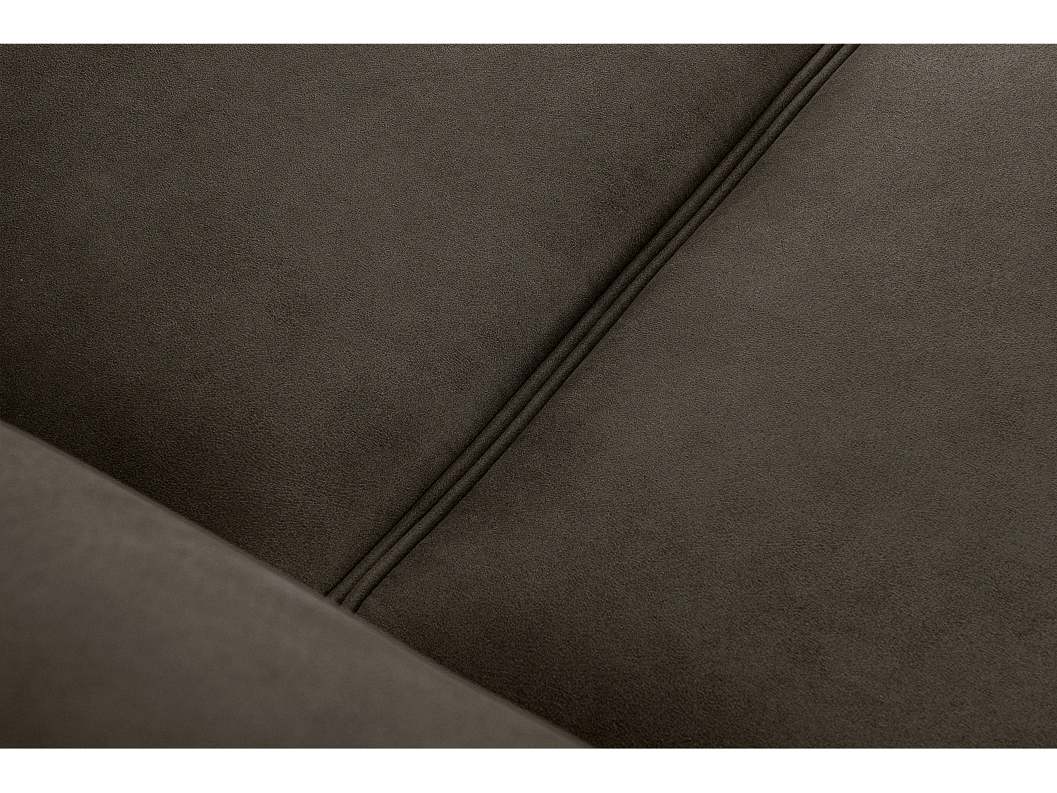 Sofa - 2 Sitzer im zeitlosen Design - in Lederoptik - graubraun - TERSO