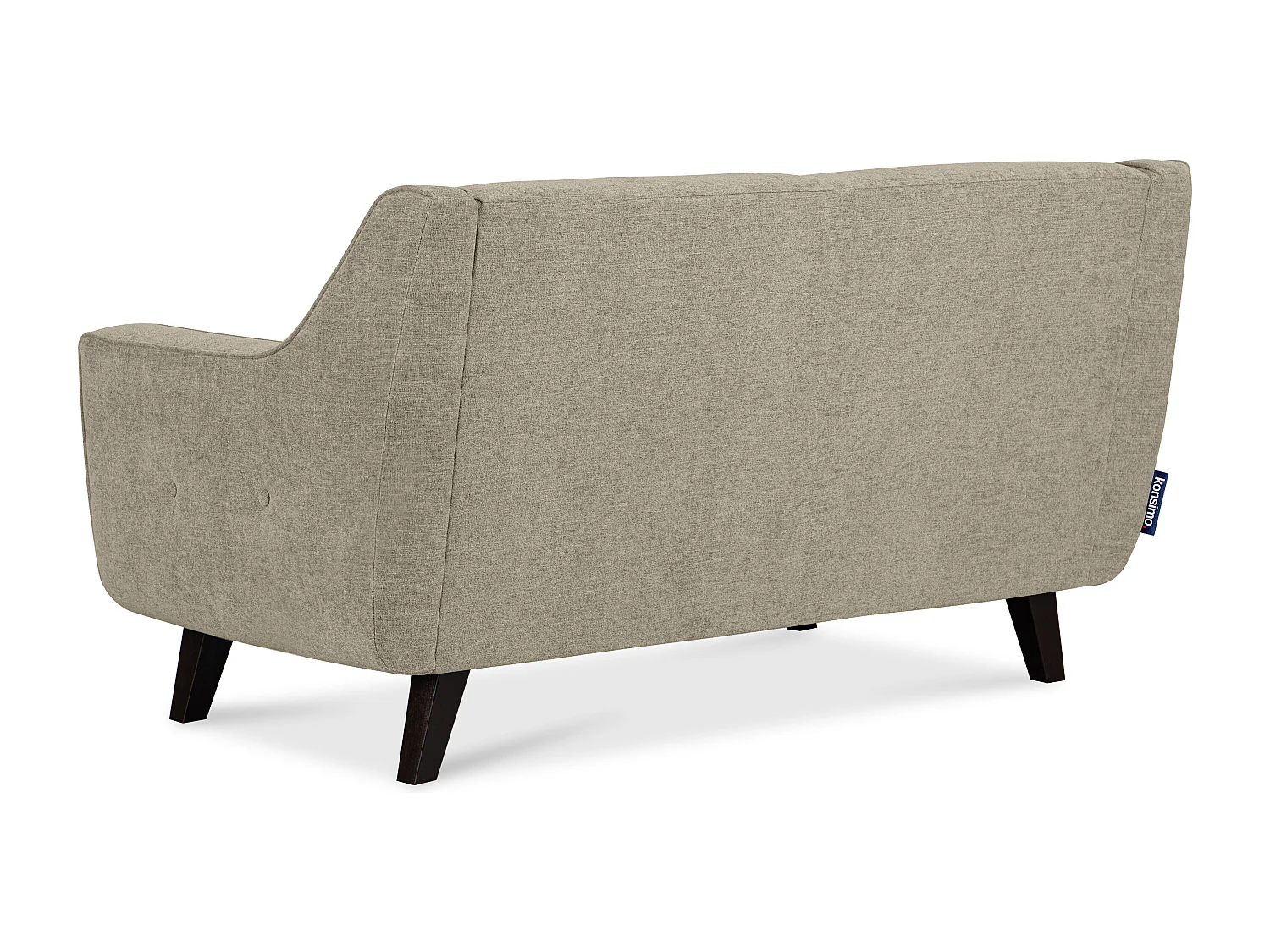 Sofa - 2 Sitzer im zeitlosen Design - Velours-Bezug - gelb - TERSO