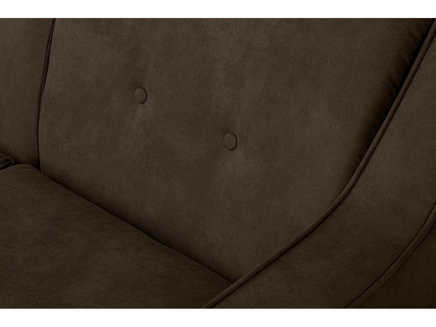 Sofa - 2 Sitzer im zeitlosen Design - in Lederoptik - dunkelbraun - TERSO