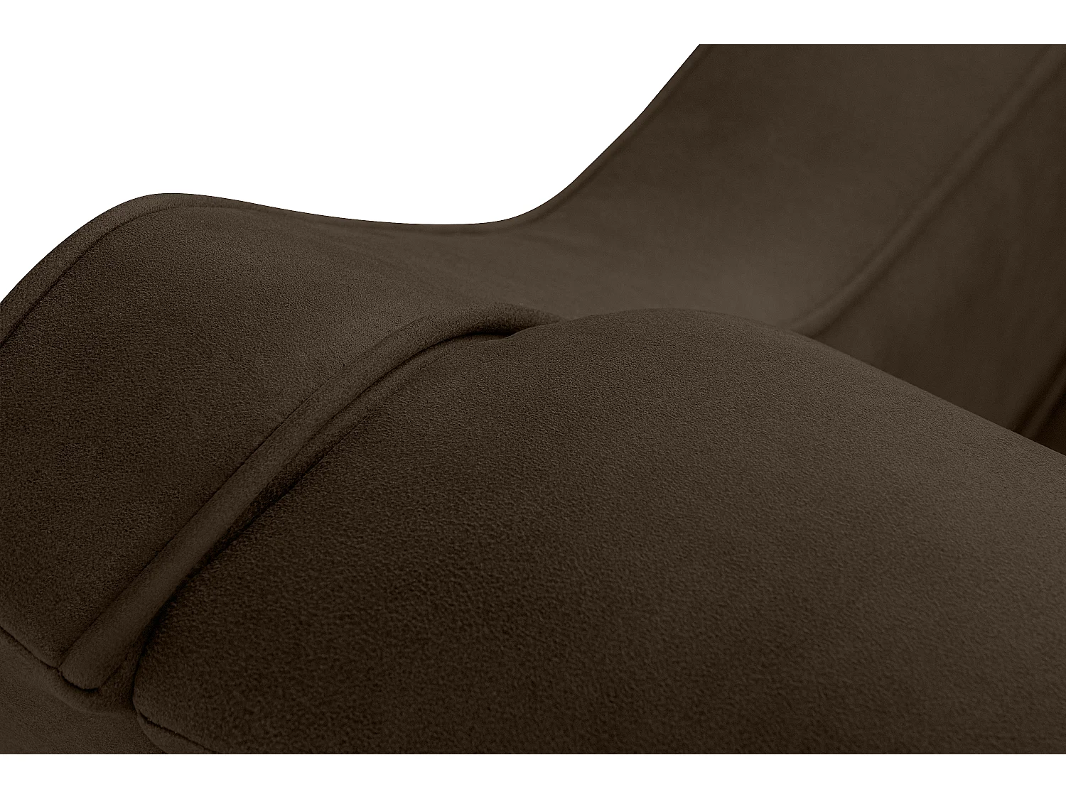 Sofa - 2 Sitzer im zeitlosen Design - in Lederoptik - dunkelbraun - TERSO