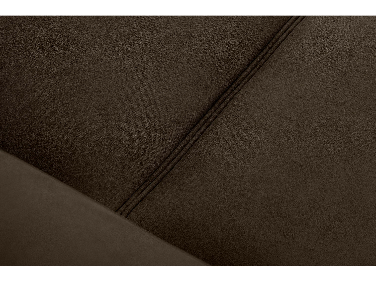 Sofa - 2 Sitzer im zeitlosen Design - in Lederoptik - dunkelbraun - TERSO