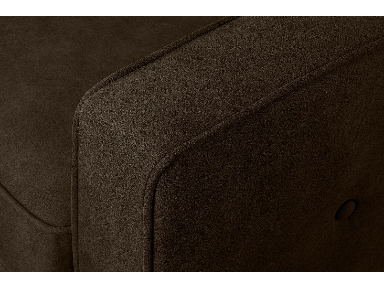 Sofa - 2 Sitzer im zeitlosen Design - in Lederoptik - dunkelbraun - TERSO