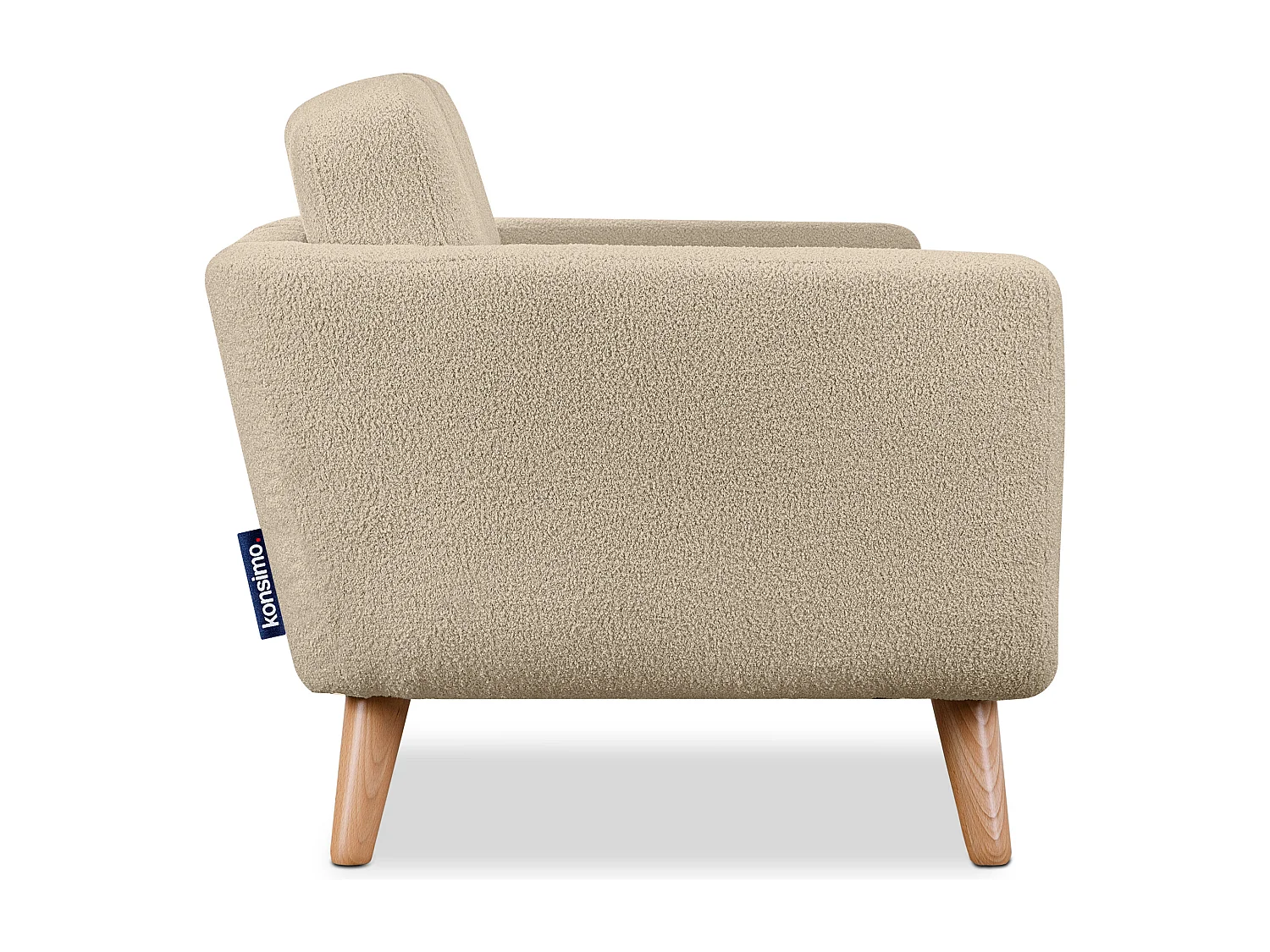 Sofa mit Armlehnen - Beige - TAGIO