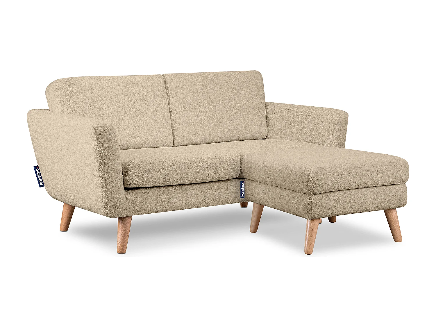 Sofa mit Armlehnen - Beige - TAGIO