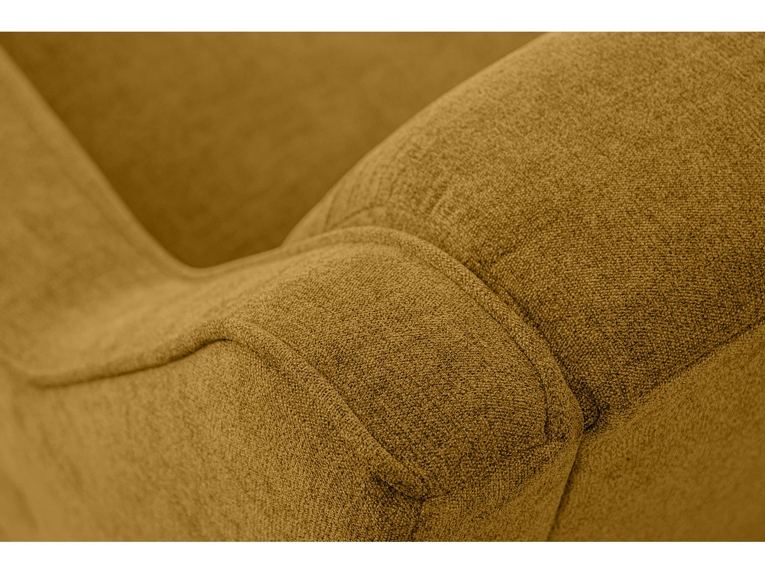 Sofa - 2 Sitzer im zeitlosen Design - Velours-Bezug - gelb - TERSO