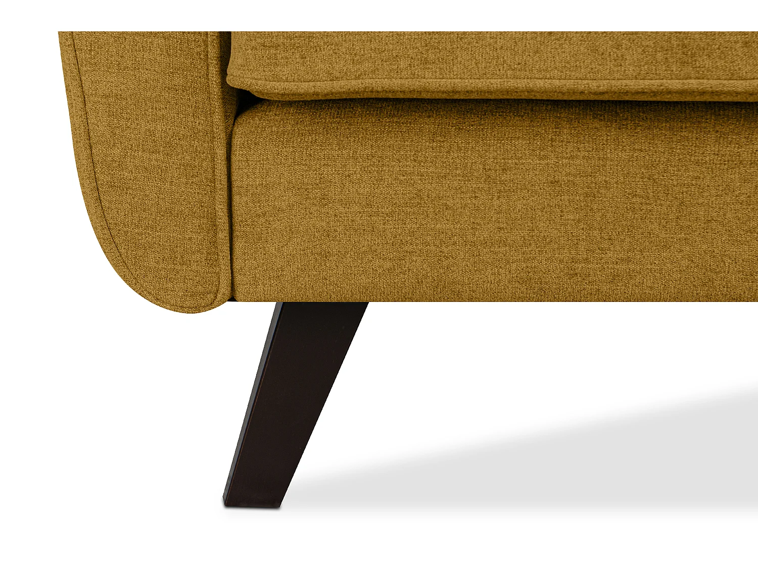 Sofa - 2 Sitzer im zeitlosen Design - Velours-Bezug - gelb - TERSO