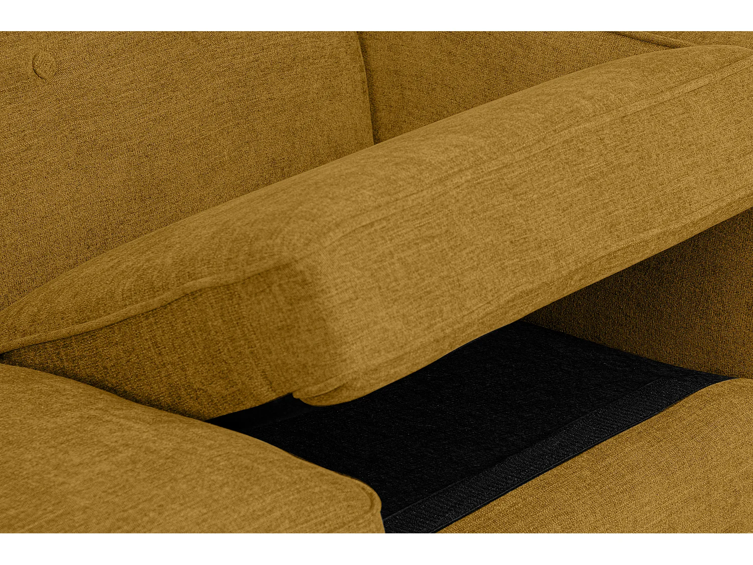 Sofa - 2 Sitzer im zeitlosen Design - Velours-Bezug - gelb - TERSO